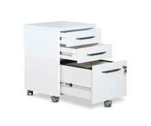 Load image into Gallery viewer, Gammel Mobile File Pedestal - White